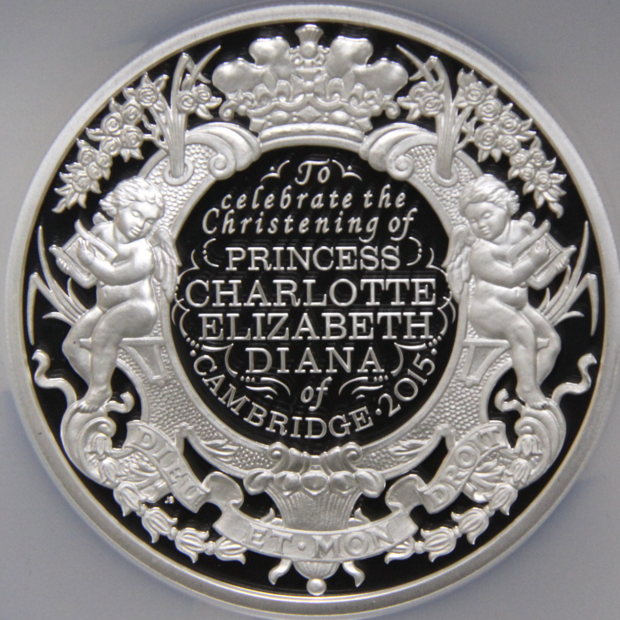 2015 シャーロット王女洗礼記念 10ポンド銀貨 NGC 発行数500セット限定　５オンス(156ｇ)