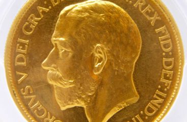 1911 ジョージ5世　５ポンド金貨　PCGS PR64