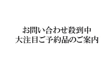 お問合せ殺到中、大注目ご予約品のご案内